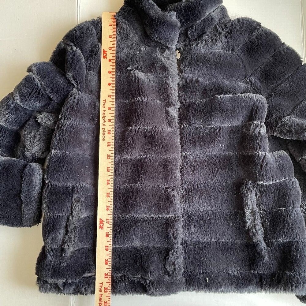 Rino & Pelle faux fur navy blue bomber jacket 36 - Picture 5 of 10